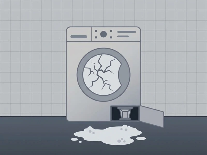 Exemple de lave-linge en panne avant réparation